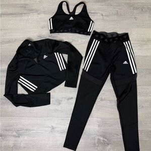 Adidas Black and White Sports Set